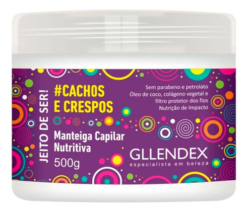 Gllendex Jeito De Ser Mascara Nutritiva Rulos 500gr Local