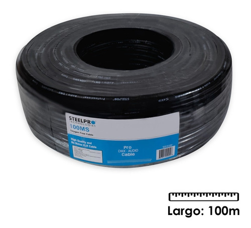 Imagen 2 de 2 de Cable Xlr 100m Balanceado Profesional Macho-hembra Steelpro