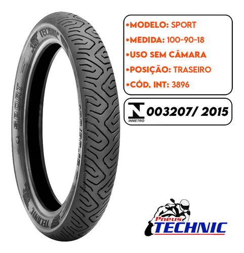 Par Pneu 90/90-18 + 100/90-18 S/c Sport Technic + Bico Roda