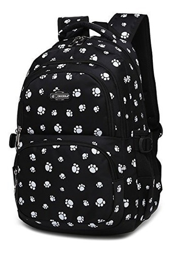 Mochila Con Diseño De Huellas Dactilares De Gatos Y Perro