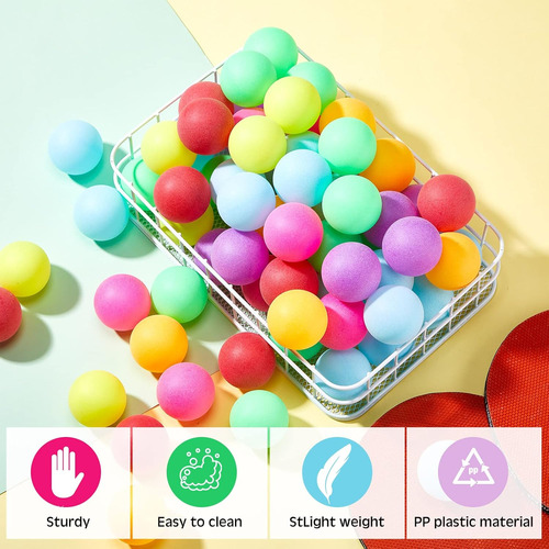 Pelotas De Ping Pong, De Colores, Diametro 4cm C/u, 120 Pcs