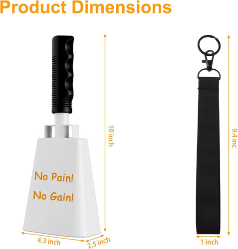 Cyrico Cow Bell, Pacote Com 2 Campainhas Cheering Cowbells P