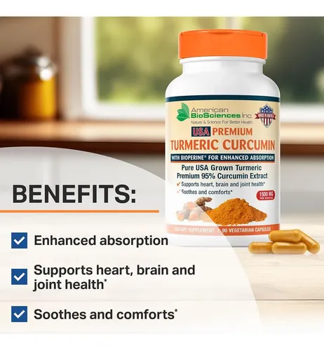 Curcumina Premium 1500 Mg Con Bioperine 90cap American Biosc