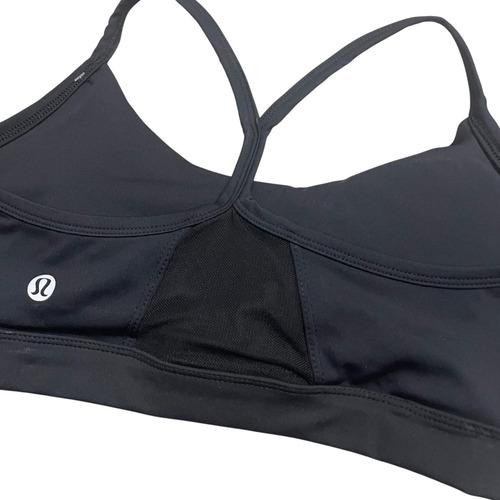 Top Tirantes Copas Deportivo Inspo Lulu Lemon Color Fit Mesh Negro Serigrafía Unitalla