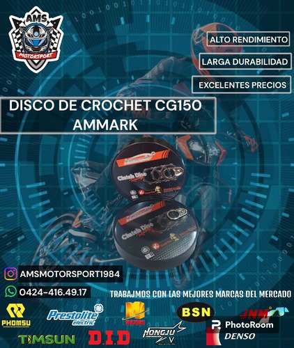 Disco De Crochet Cg150 Ammark 