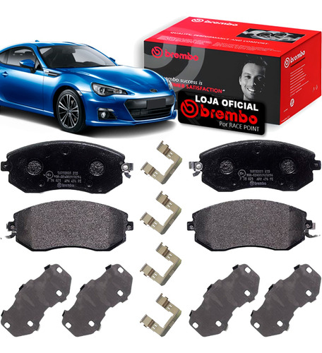 Pastilhas Freio Dianteiro Brembo Subaru Brz 2.0 2012 À 2021