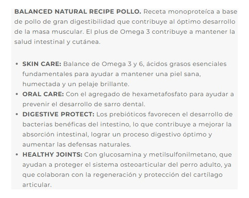 Vitalcan Balanced Perro Adulto Natural Recipe Pollo 15kg
