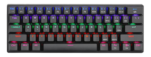 Teclado T-dagger Arena Rainbow Spanish T-tgk321-br Black Color del teclado Negro Idioma Español Latinoamérica