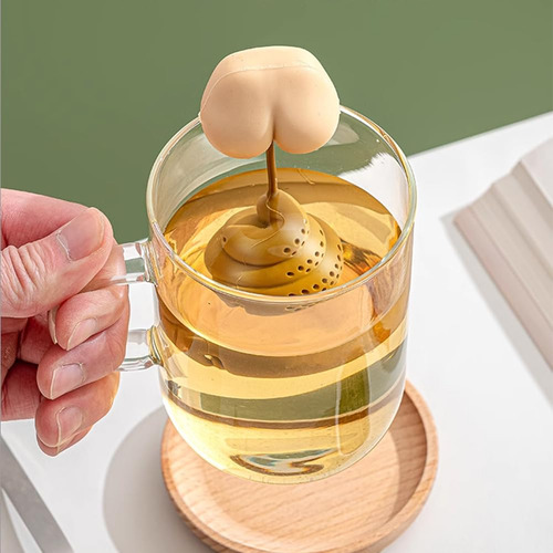 Un Filtro De Té De Silicona Reutilizable