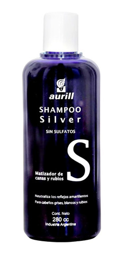 Shampoo Silver Aurill Matizador Antiamarilleo Libre X 280 Ml