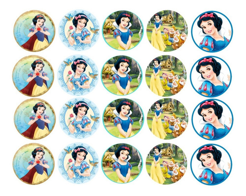 Oblea Para Gelatina Princesas Tinta Comestible 5 Hojas