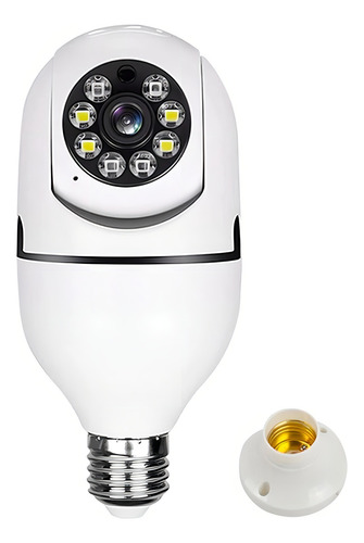 Camera Lampada Espiã 1080p Hd Wifi C/visão Noturna 360 Ptz