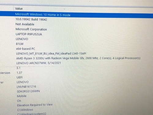 Tarjeta Madre Lenovo Ideapad L340 15api Ryzen 3 Verde (Usado)