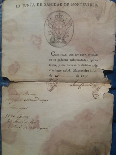 Documento 1819 Montevideo Dominacion Portuguesa Pinto Araujo