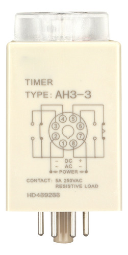 Relé De Tempo 220vac 10 Minutos Power On Delay Timer Ah3-3 1
