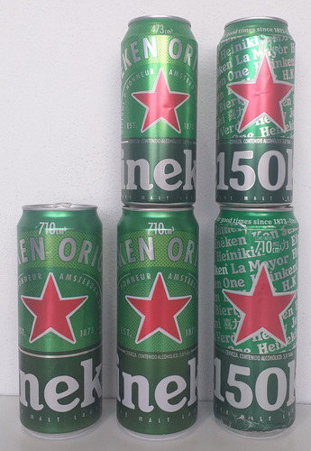 Heineken Lote 5 Latas Diferentes 710 473cm 2021 A 2023 (212)