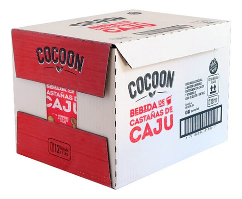 Pack De Bebida De Castañas De Caju  Cocoon  X1lt X8 Unidades