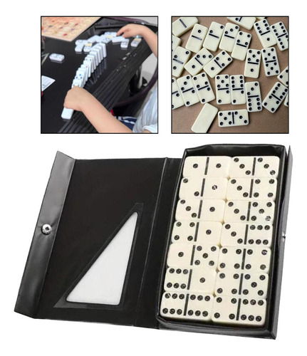 28 Estuche 8 Double De Set Juguetes En Dominó Portátil Six
