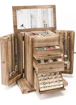 Comprar Joyero Para Mujer, Joyeros Rústicos De Madera Y Orga...