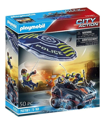 Playmobil 70781 City Action Paracaídas Vehículo Anfibio