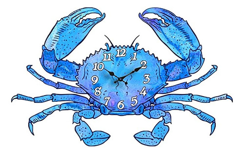 Sea Creations Reloj De Cangrejo Troquelado De 14 Pulgadas