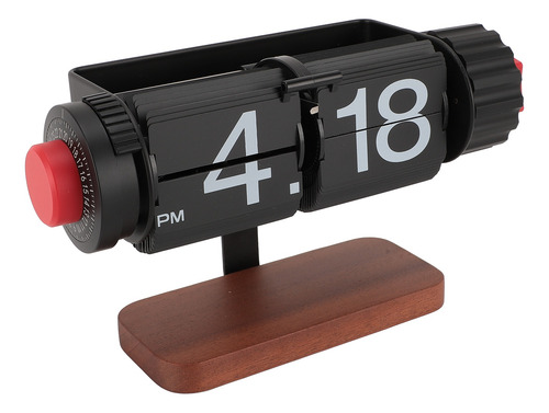 Reloj De Mesa Automático De Madera Retro Con Tapa