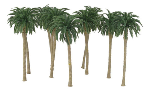 20 Pcs Modelo Verde Coco Palmeiras 1/120 Escala 8cm