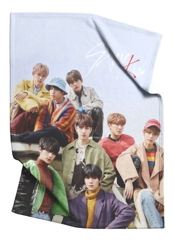 Stray Kids Kpop Cobija Frazada Suave Calientita 150x130cm Stray Kids Cover