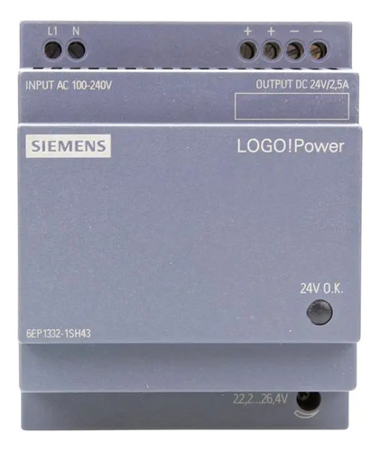 Fonte Logo Alimentação 24vcc 2,5a 6ep1332-1sh42 Siemens