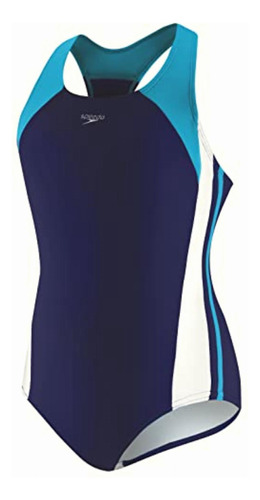 Speedo 7142076 Traje De Bano Solid Infinity Para Ninas,