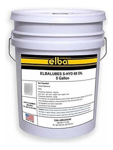 Lubricante Industrial - Elbalubes S-hyd 68 Zinc-free Ash