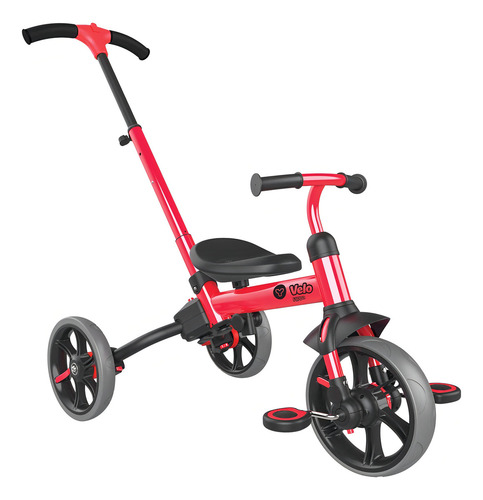 Yvolution Trike Y Velo Flippa 4 En 1 Triciclo De Empuje Par. Color Rubí
