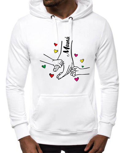 Sudadera Con Gorro Mama Dibujo De Manos 0115p
