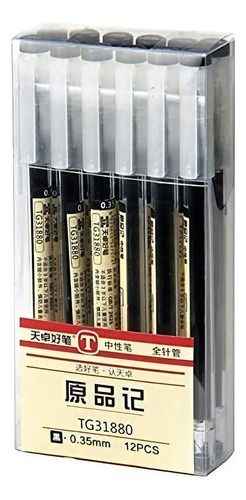 Boligrafo Lapicera De Gel Bemlp De Tinta Negra De 0.35mm