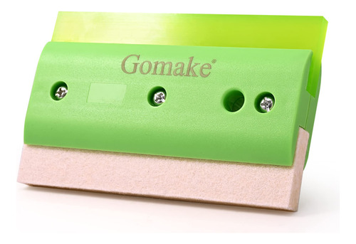 Gomake Small Window Squeegee Rubber Squeegee Wool Squeegee F