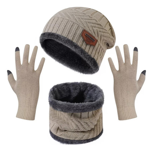 A Gorro Unisex, Bufanda Gruesa En Invierno Cálido, Guantes