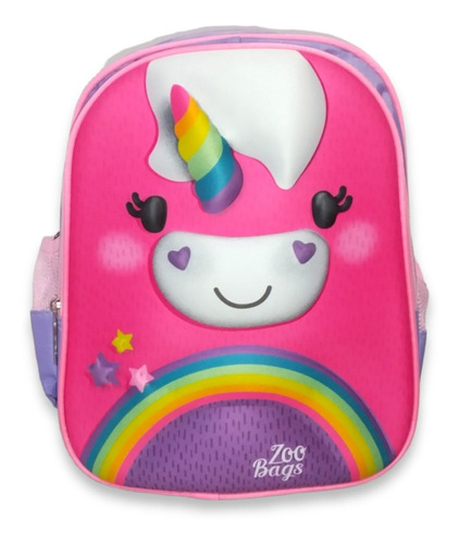 Mochila Escolar Infantil Relieve 3d Original Zoo Bags Unico