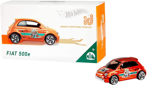 Hot Wheels Id Serie 1 Fiat 500e Color Naranja