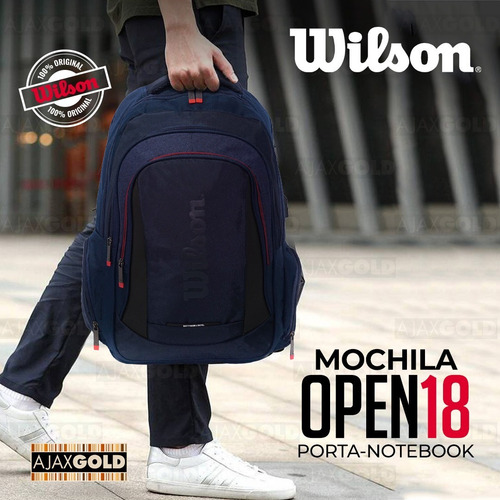 Imagen 6 de 9 de Mochila Porta Notebook Urbana Wilson Gym Reforzada Deportes