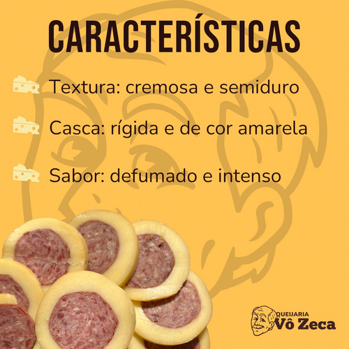 Queijo Provolone Recheado Com Lombo Puro Canastra Frios 550g