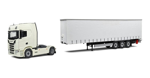 Solido 1:24 Semi Truck Edition Scania & Semi Canvas Trailer 
