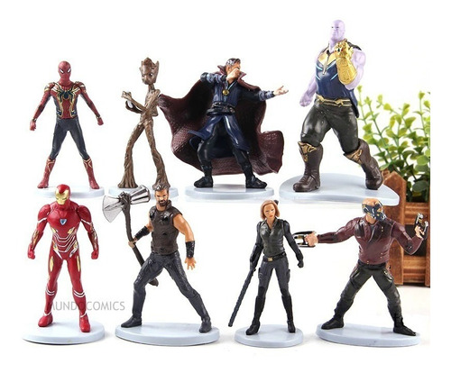 Colección De 8 Figuras De Avengers Infinity War 11cm