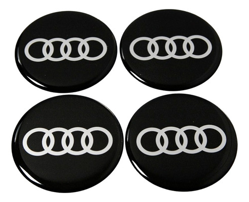 Adesivos Emblema Resinado Roda Audi 68mm Cl5 Fk