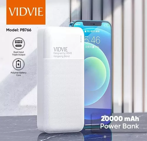 Bateria Externa Power Bank 20,000mah Vidvie