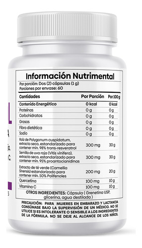 Pack Glow Eterno + Antioxitrol Nutrientes Vidalabs México: Colágeno Hidrolizado Y Trans Resveratrol Sin Sabor