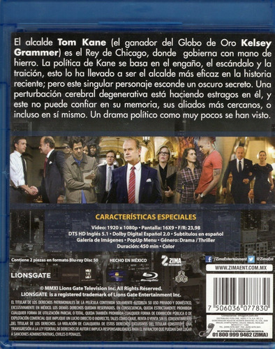 Boss Primera Temporada 1 Uno Serie Blu-ray