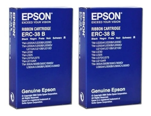 2 Pack Cinta Epson Erc-38 B