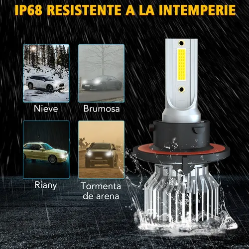 H13/9008 Faro Led Luz Alta / Baja+h10 Kit De Luz Antiniebla