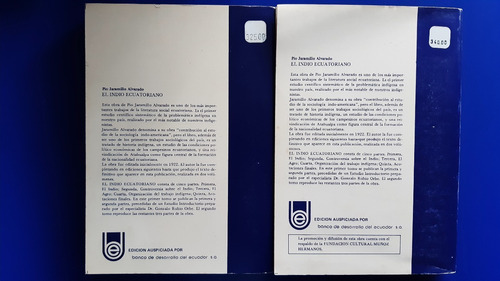 Libros El Indio Ecuatoriano 2 Tomos - Pio Jaramillo Alvarado