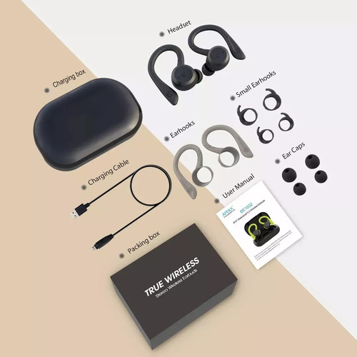 Zg Fone De Ouvido Sem Fio Natação Tws Bluetooth Desporte